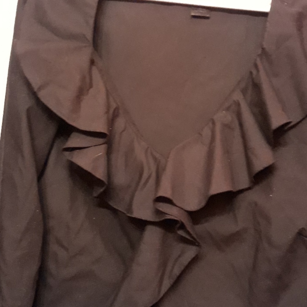 Black Ruffle Blouse
